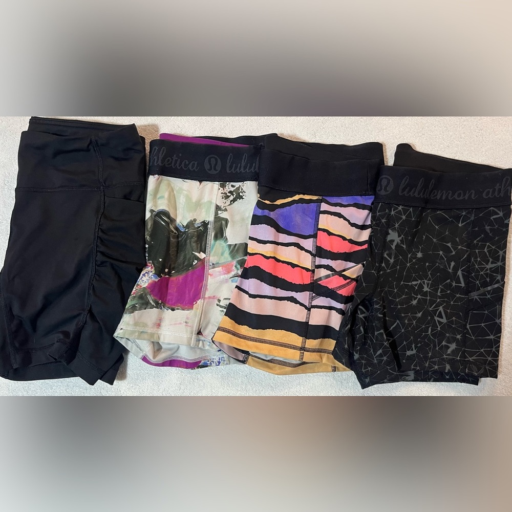 Lot of 4 lululemon athletic running shorts